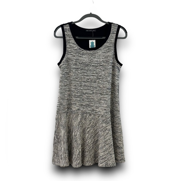 Potter’s Pot Asymmetrical Drop Waist Dress Size L Sleeveless Boucle Tweed - Picture 1 of 9